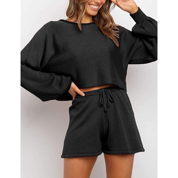 Zesica Sweaters - ZESICA 2 Piece Casual Long Sleeve Solid Color Knit Pullover
